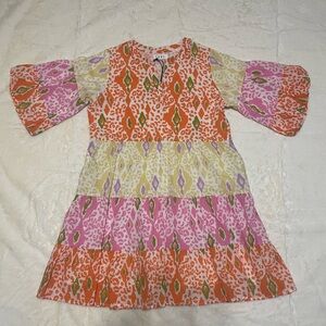 THML NEW Boutique Layered Animal Print Dress Size Medium